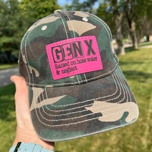 Womens Camo Hat with Gen X Patch